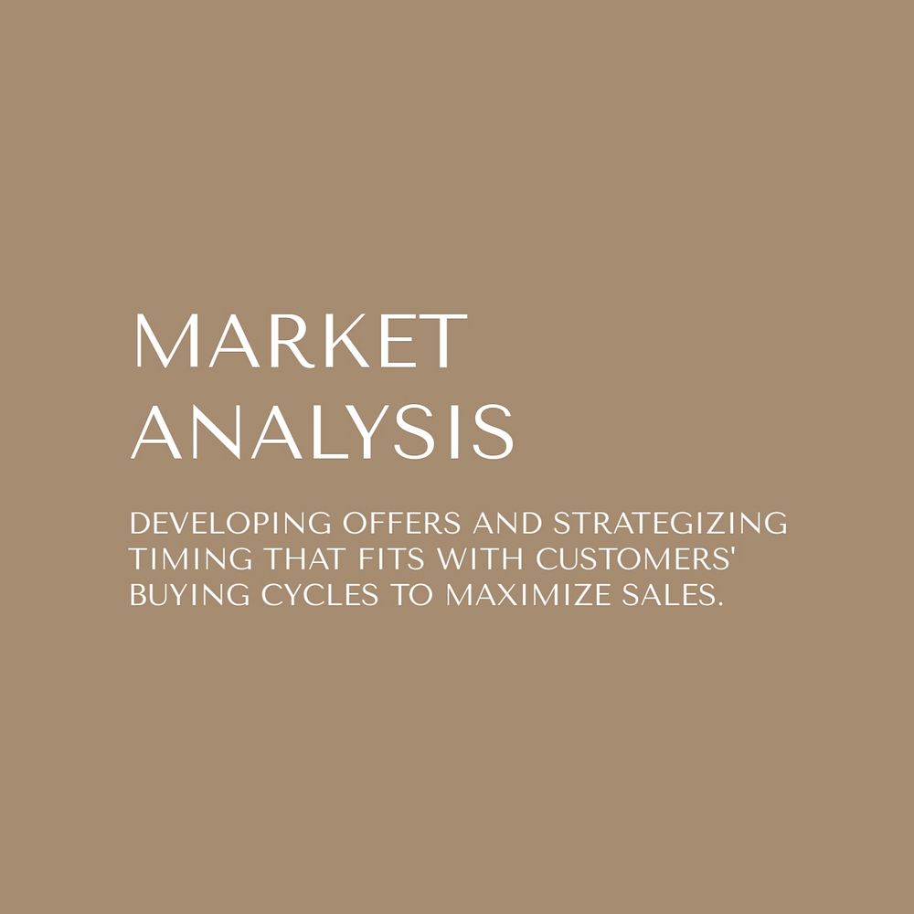 Market analysis instagram post template, minimal editable text