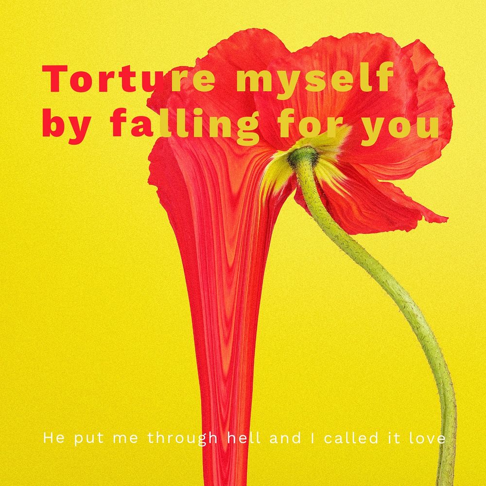  Love quote Facebook post template, surreal abstract design