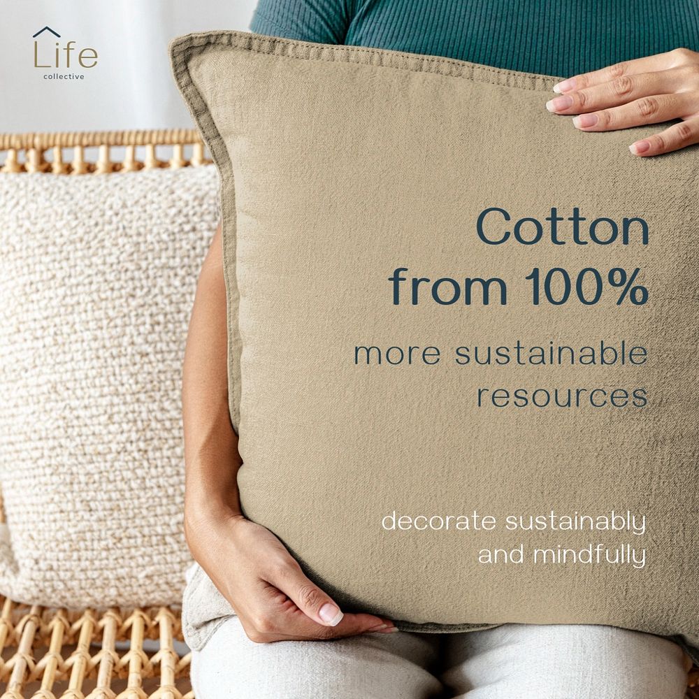 Sustainable product Instagram post template, editable design
