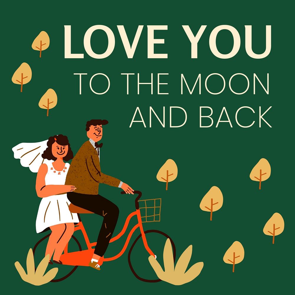 Romantic Facebook post template, cute editable design