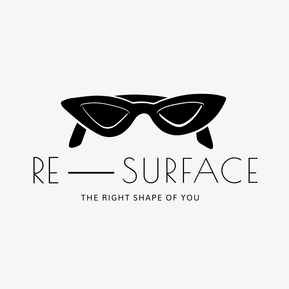 Sunglasses shop fashion logo template, editable branding design