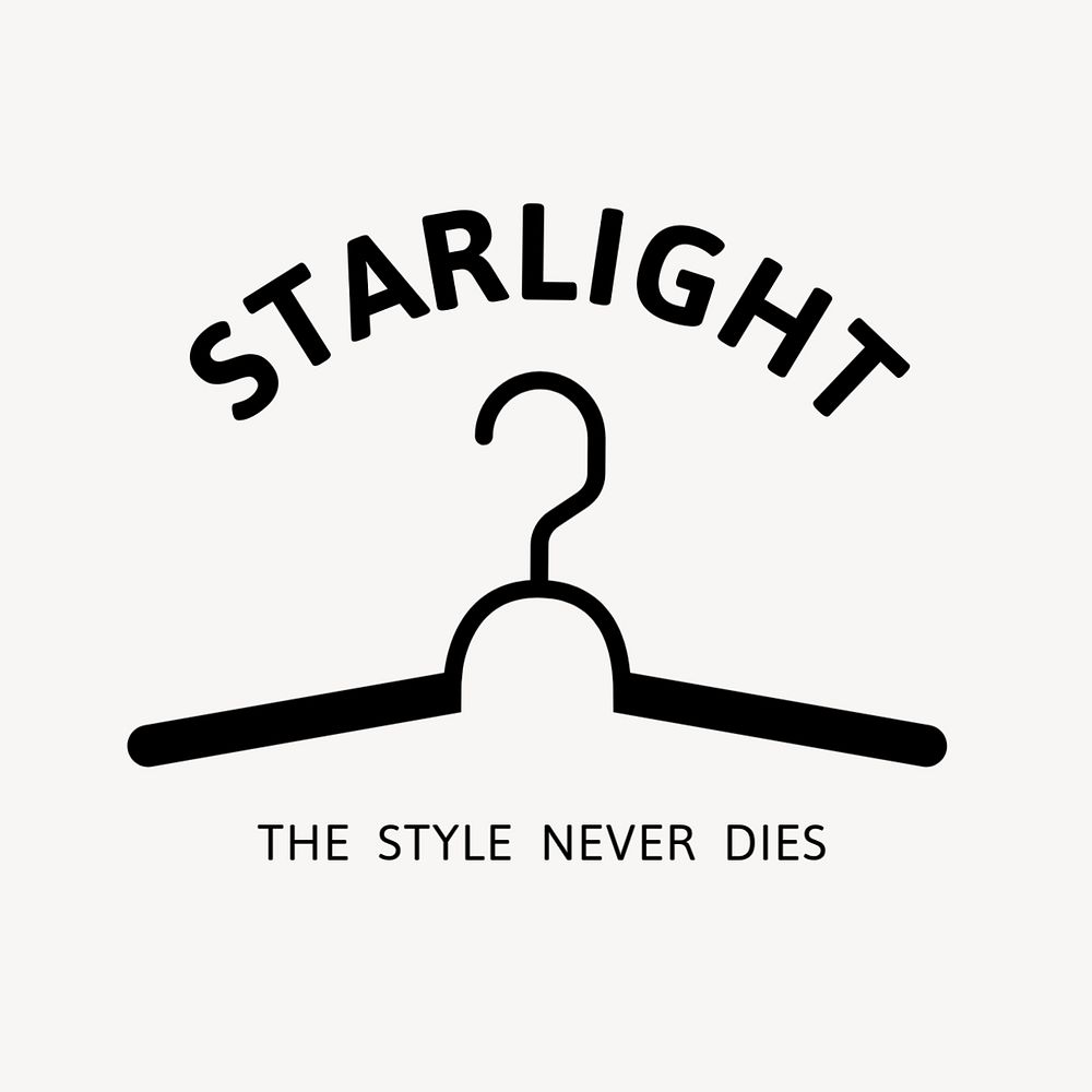 Clothing shop fashion logo template, editable branding design
