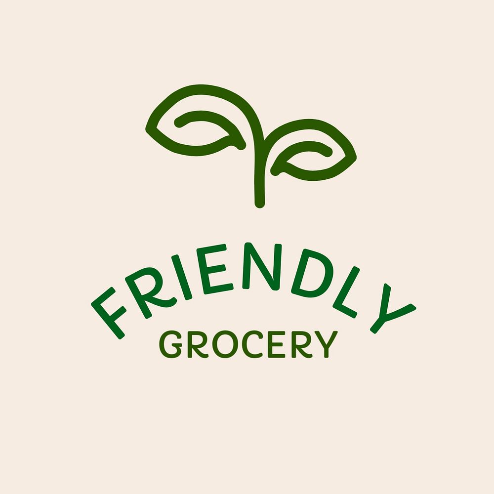 Eco-friendly product business logo template, editable design