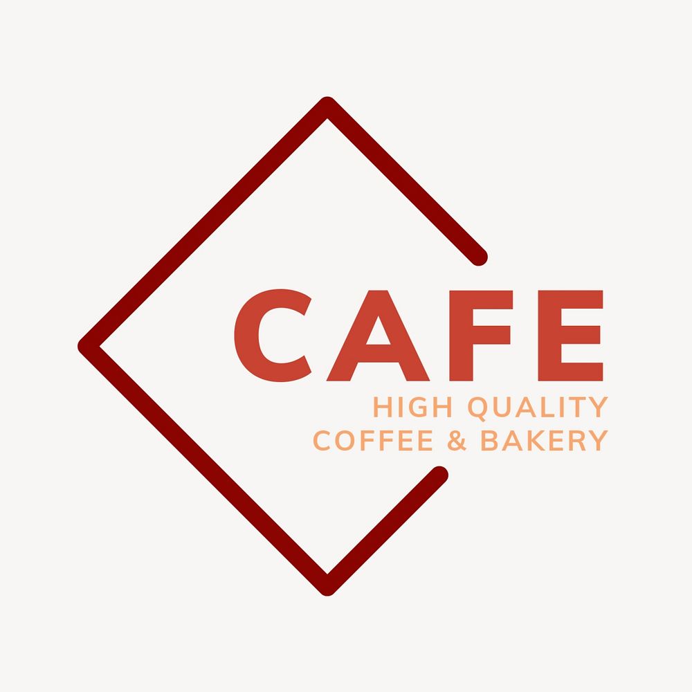 Cafe logo business template, editable design