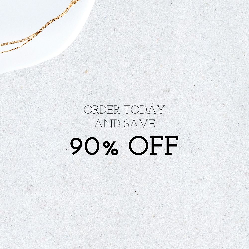 Clearance sale Facebook post template, luxury editable design