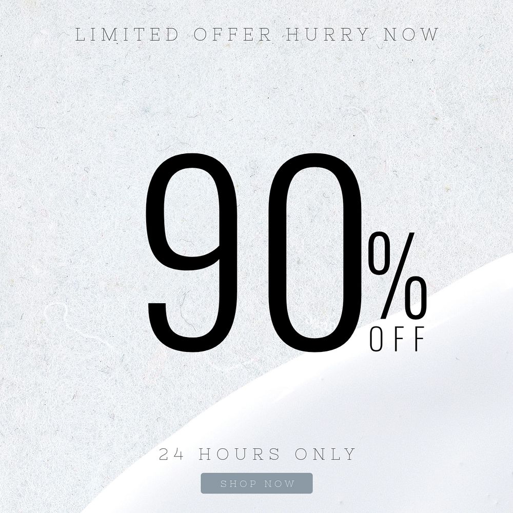 Clearance sale Facebook post template, luxury editable design
