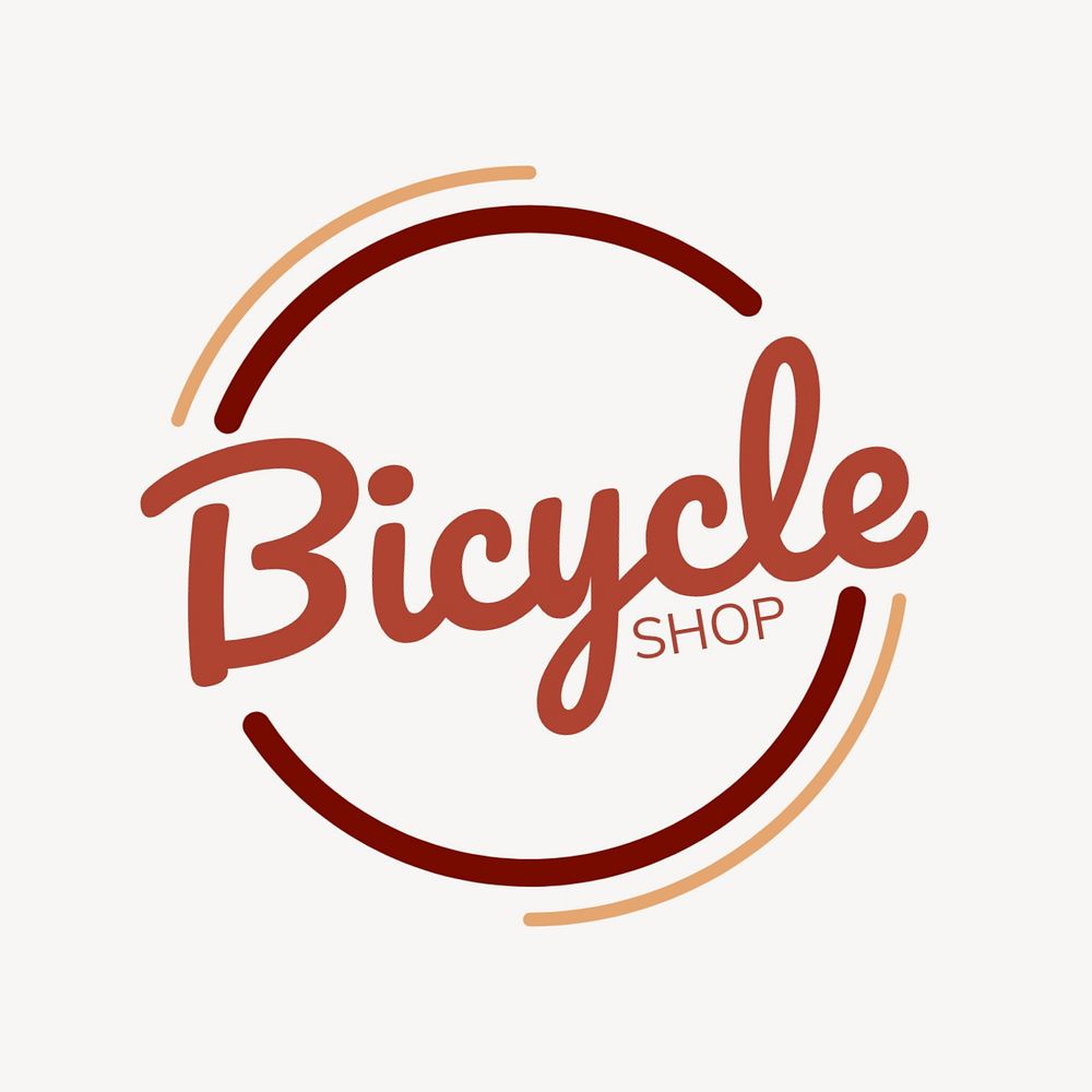 Bicycle logo business template, editable design