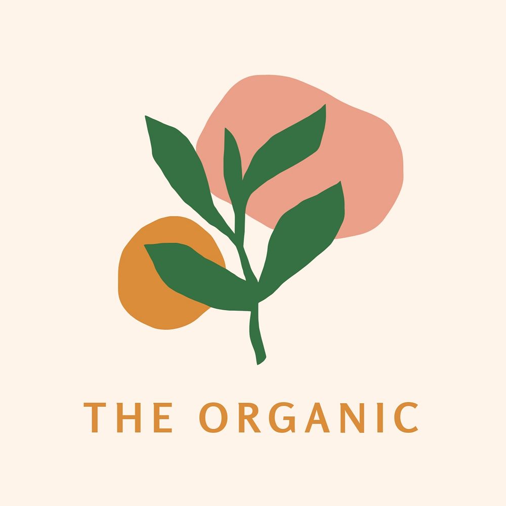 Organic business branding logo, editable floral design