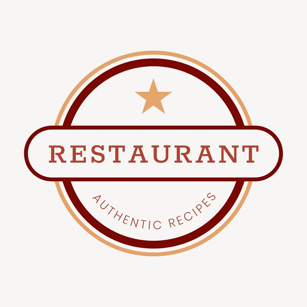 Restaurant logo business template, editable design