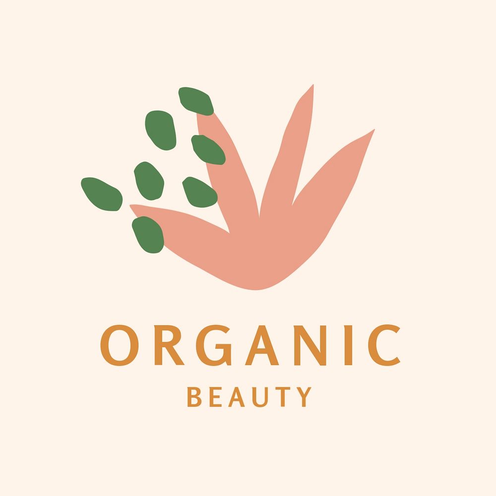 Beauty business branding logo, editable floral design
