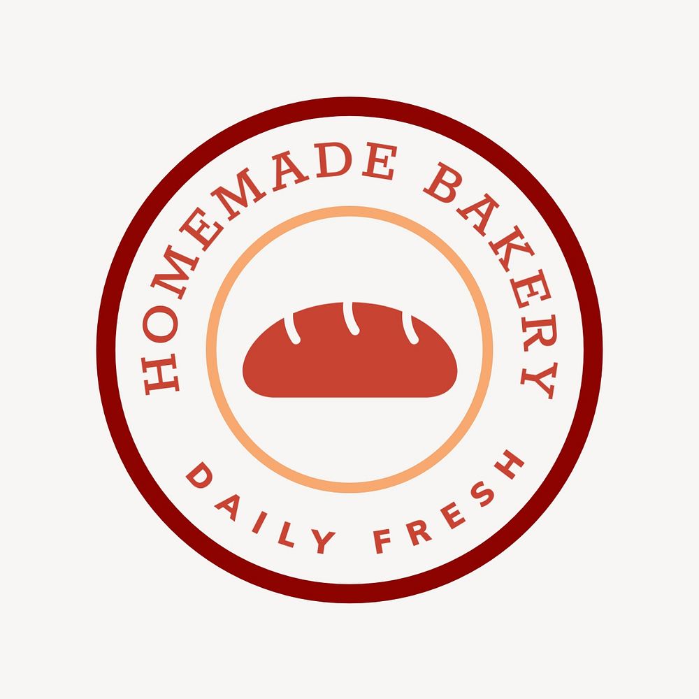 Homemade bakery logo business template, editable design
