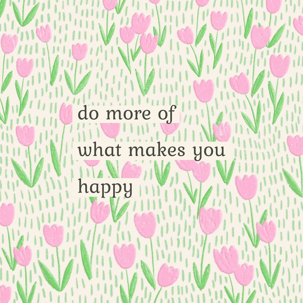 Motivational quote Instagram post template, floral editable design