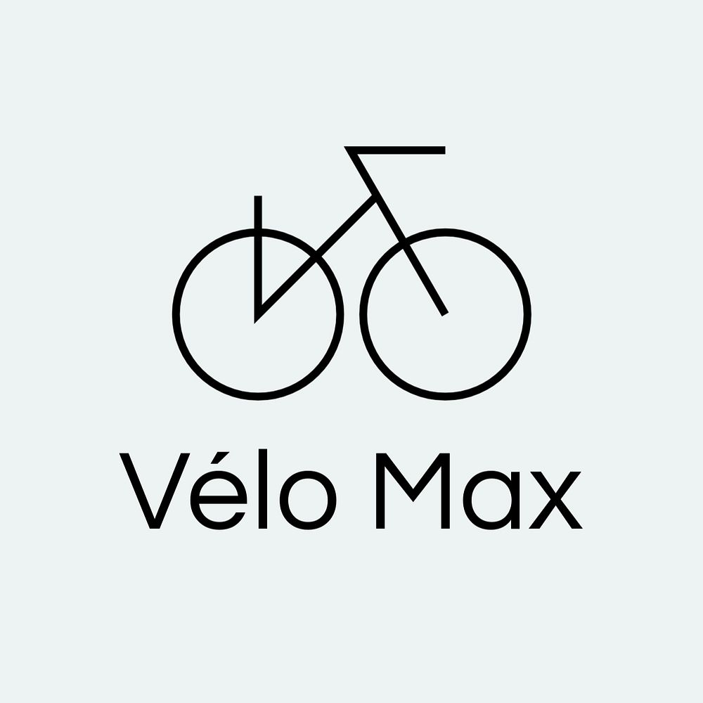 Cycle sports logo template, bicycle illustration, editable design