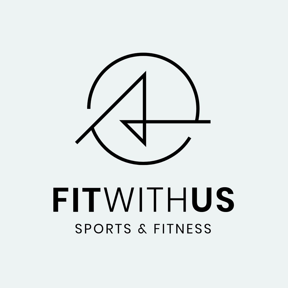 Fitness gym logo template, abstract illustration, editable design