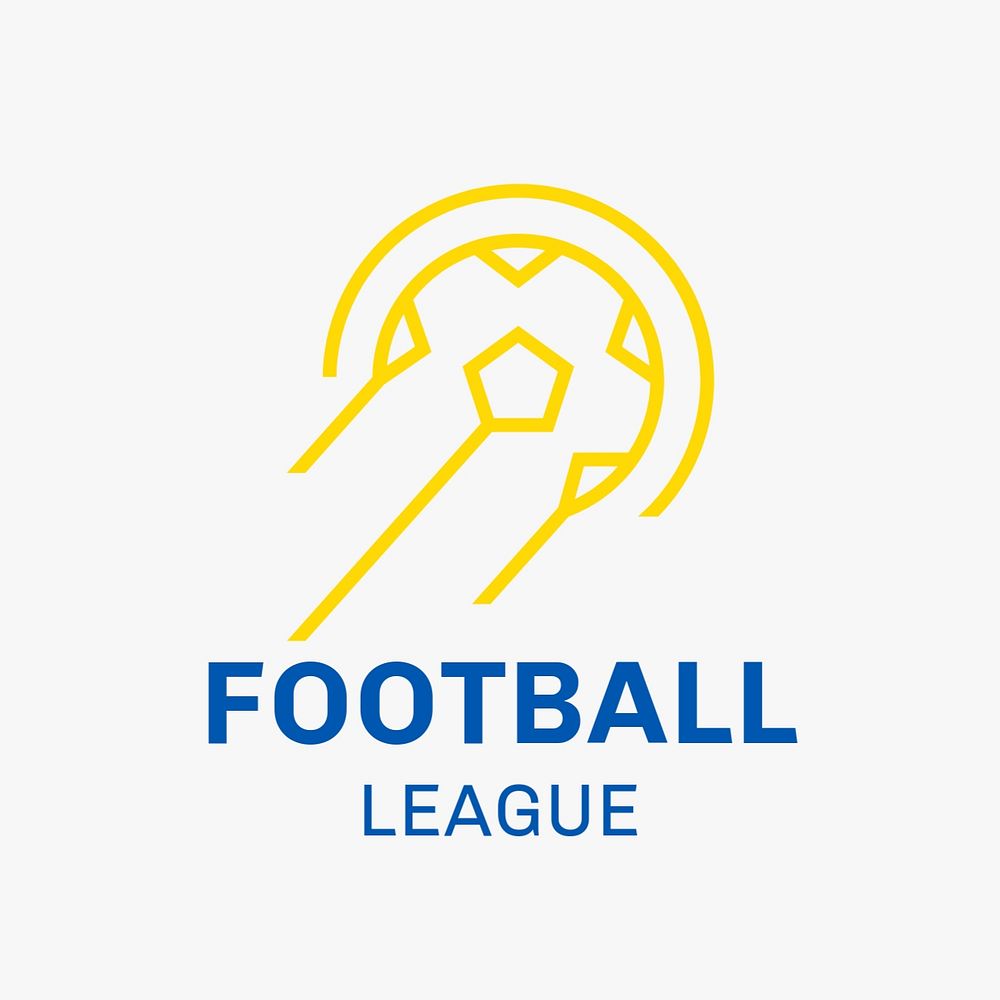 Football logo template, sports club business graphic, editable design