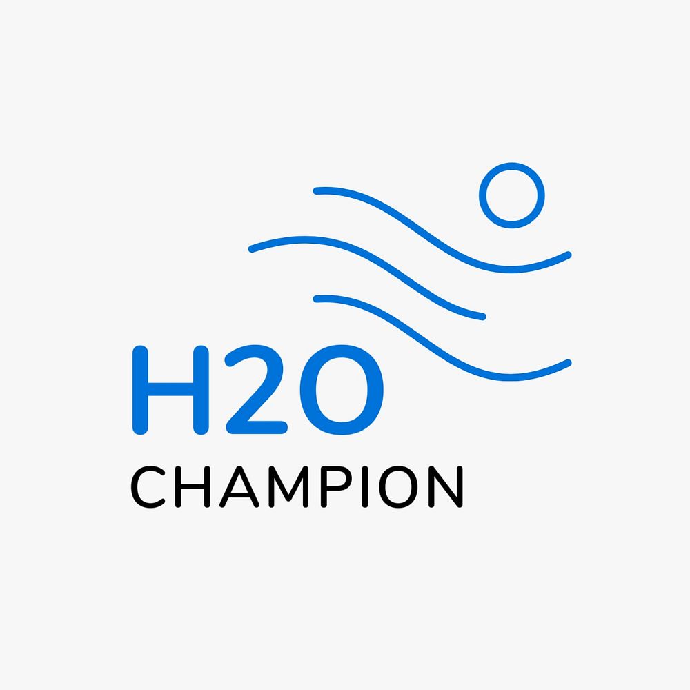 Sports logo template, swimming club professional business graphic, editable text