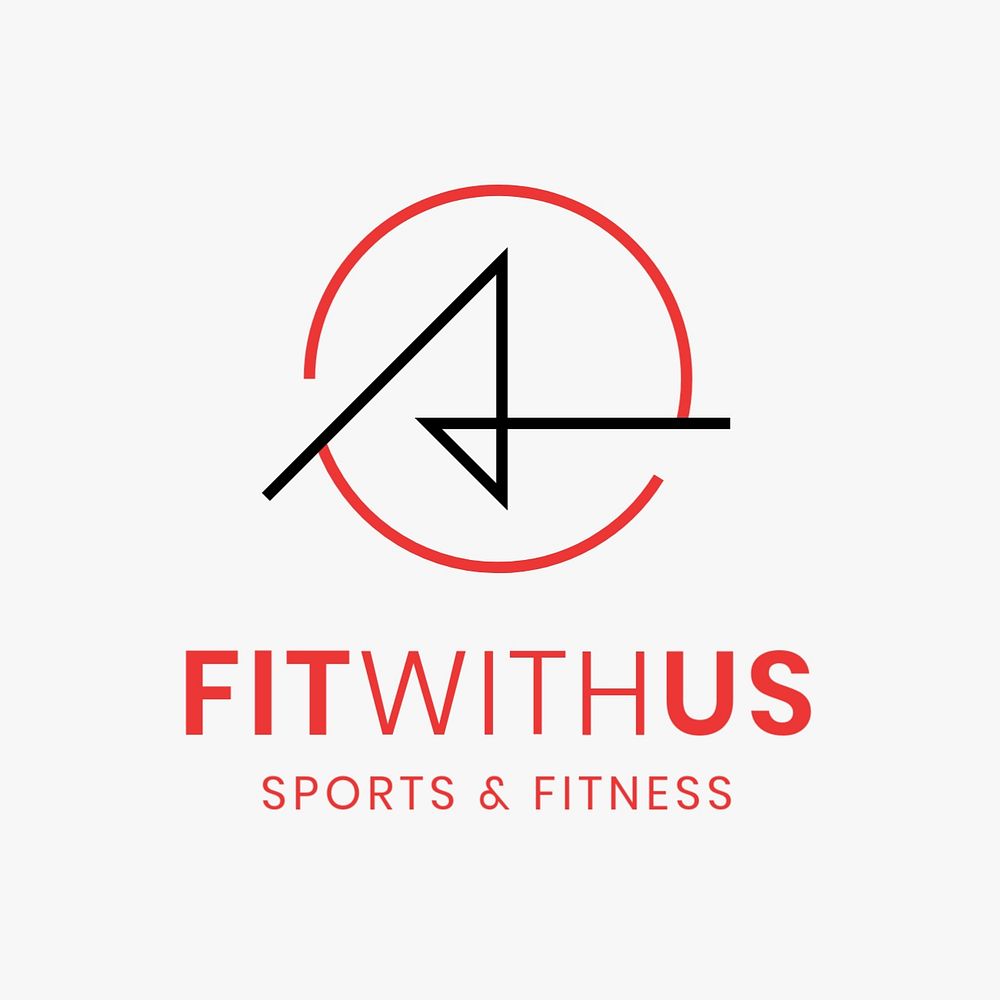 Fitness gym logo template, abstract illustration, editable design