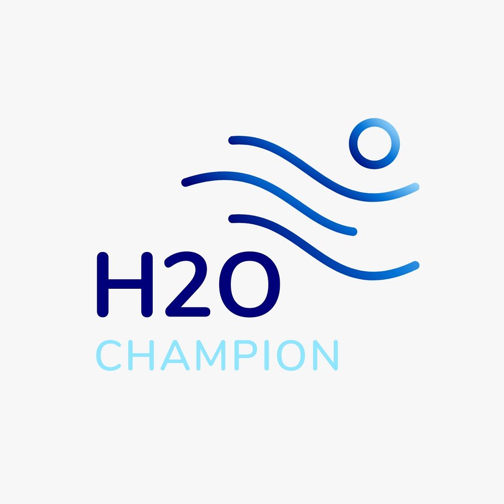 Sports logo template, swimming club professional business illustration, editable design