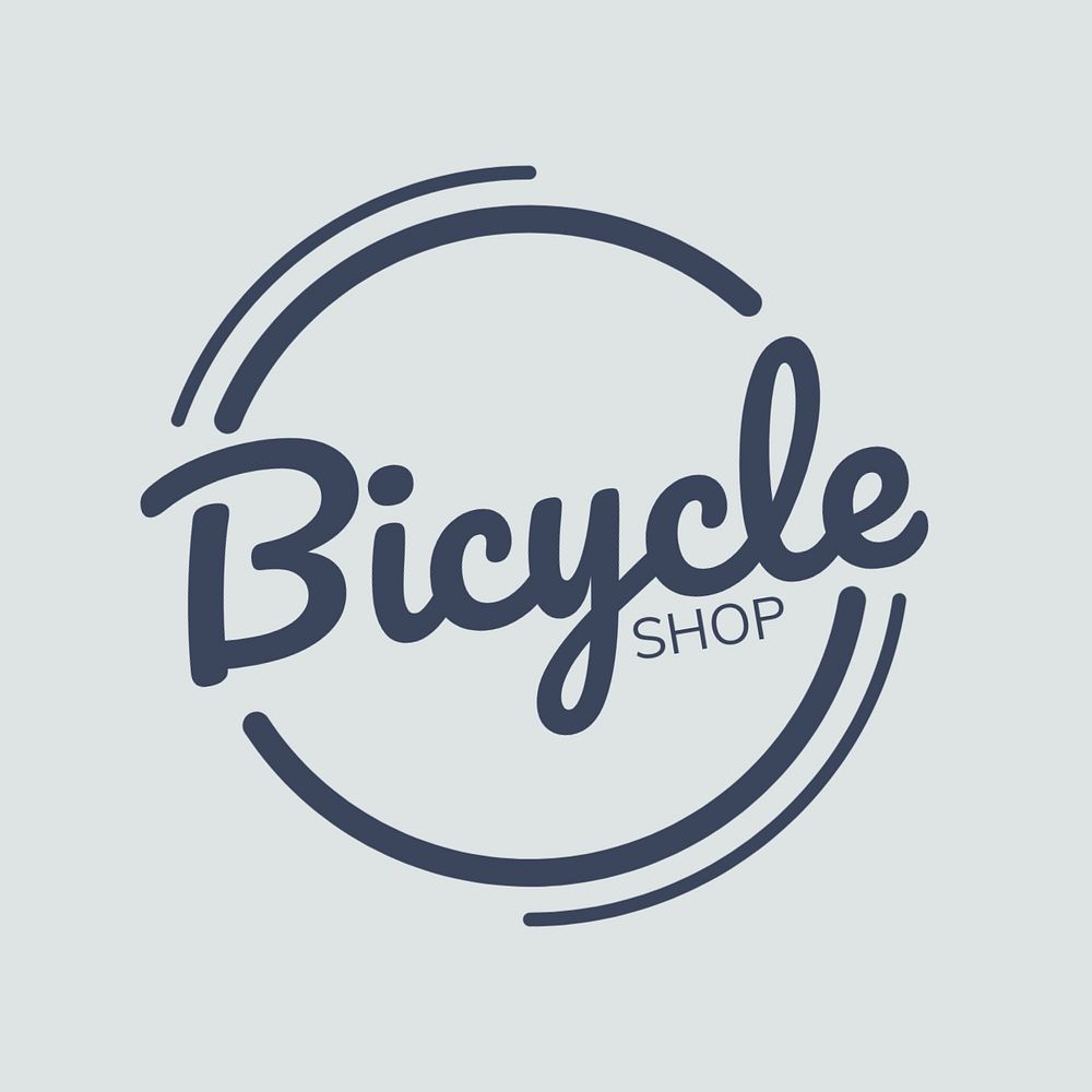 Bicycle logo business template, editable design