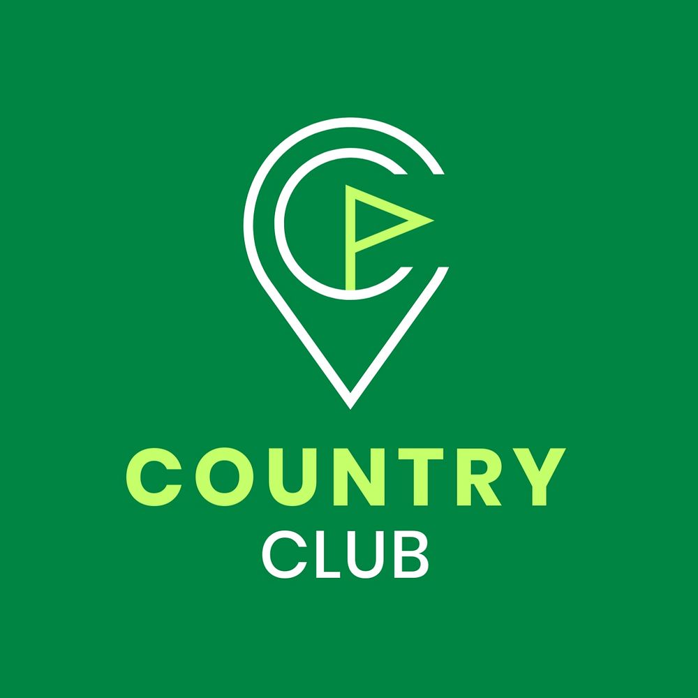 Country golf club logo template, business branding, editable design