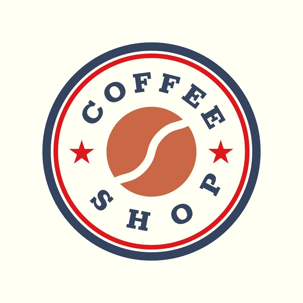 Coffee shop logo business template, editable design