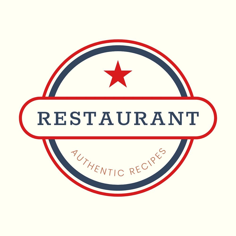 Restaurant logo business template, editable design