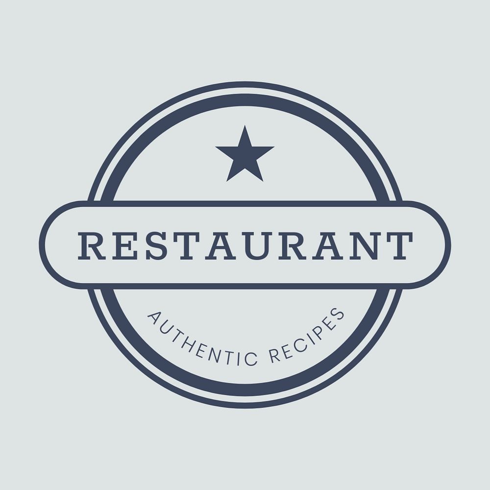 Restaurant logo business template, editable design