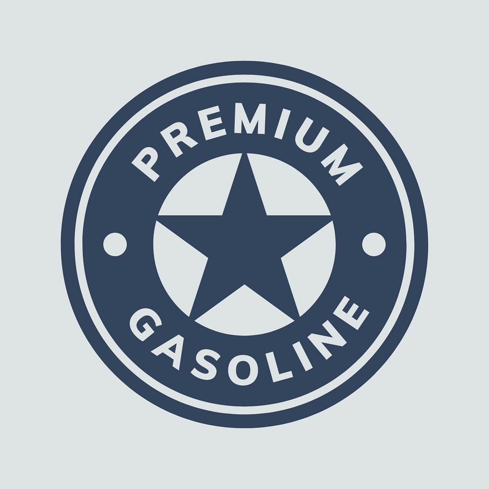 Gas station logo business template, editable design