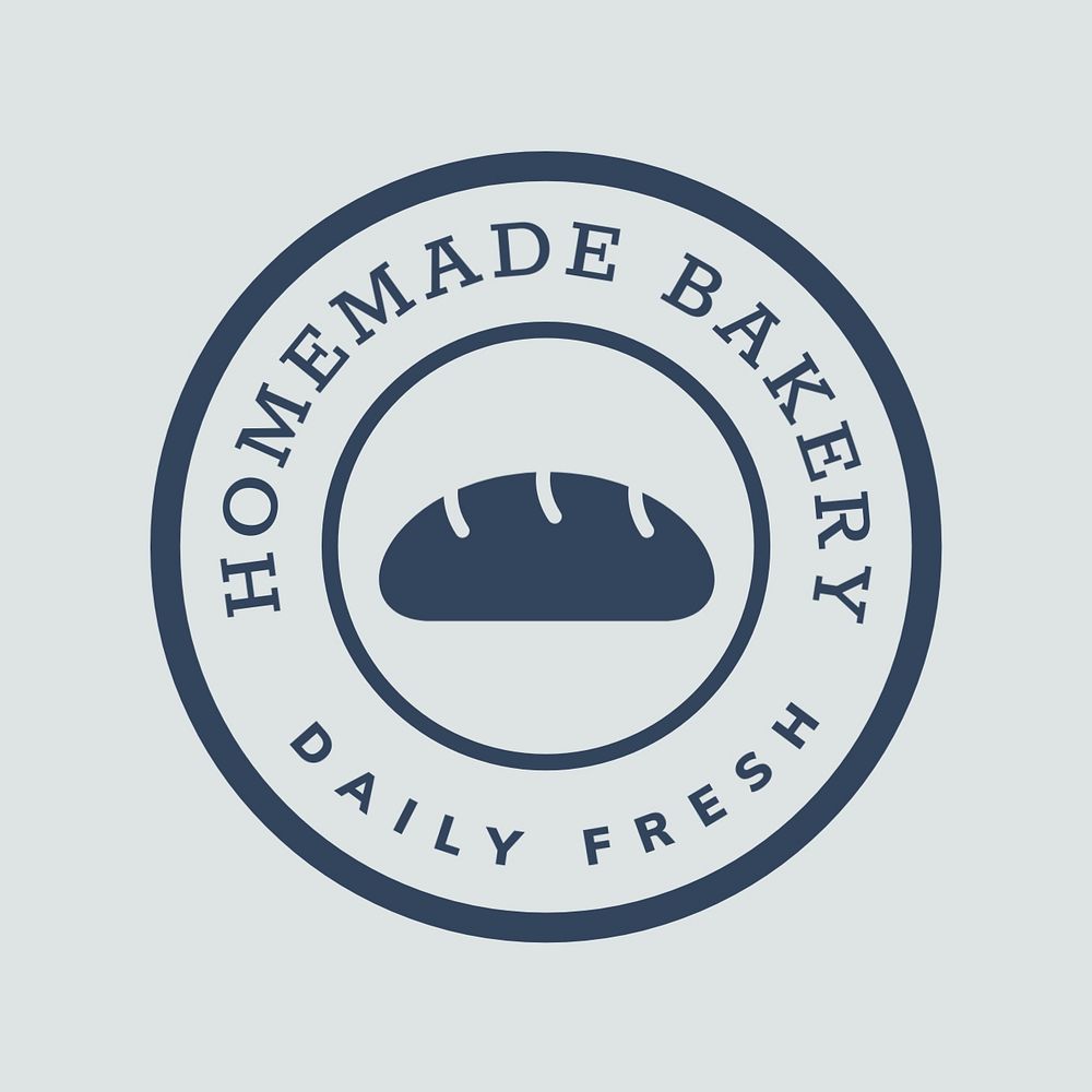 Homemade bakery logo business template, editable design