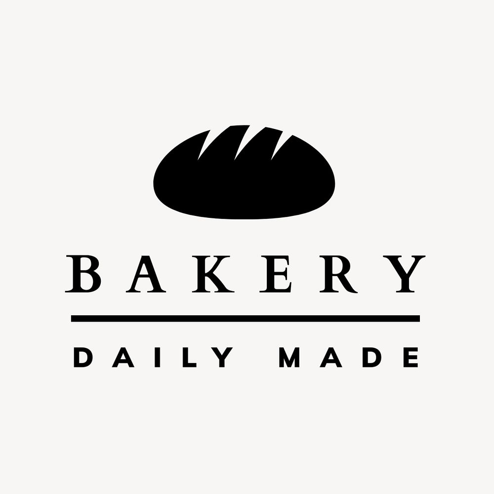 Bakery logo business template, editable design