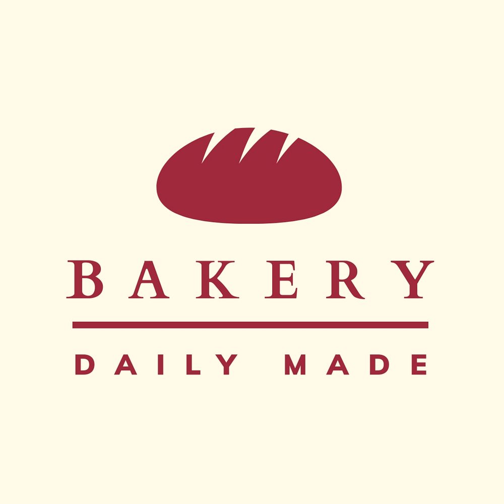 Bakery logo business template, editable design