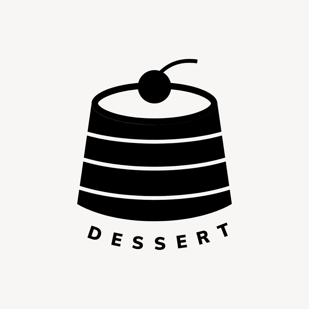 Dessert cafe logo business template, editable design