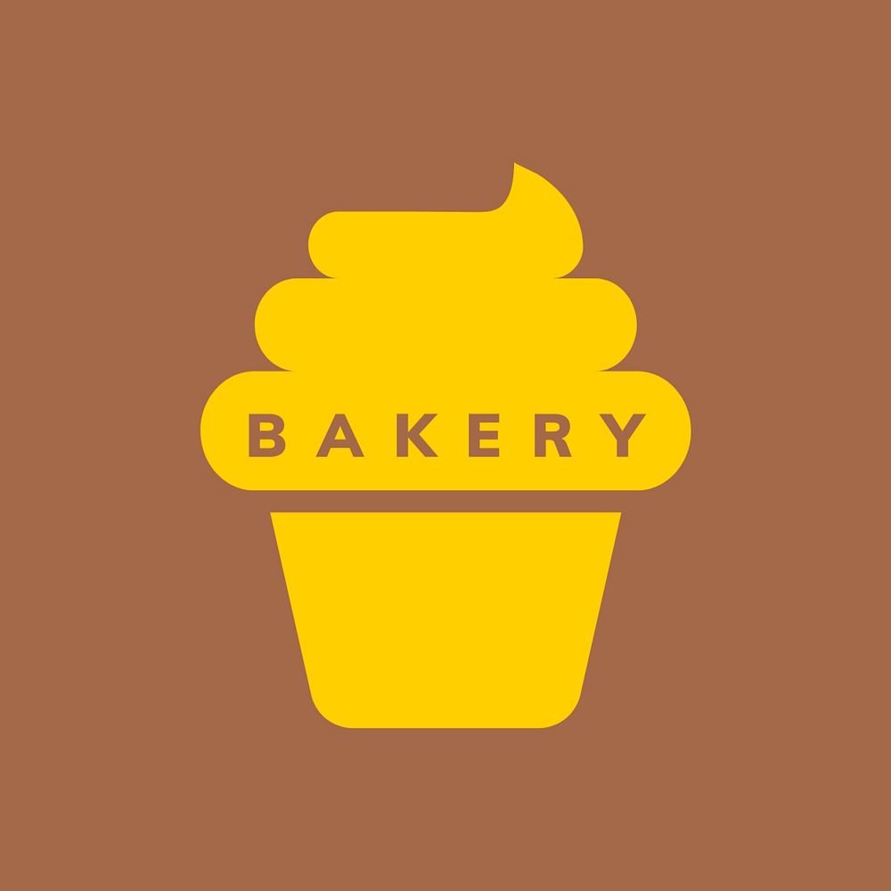 Bakery logo business template, editable design