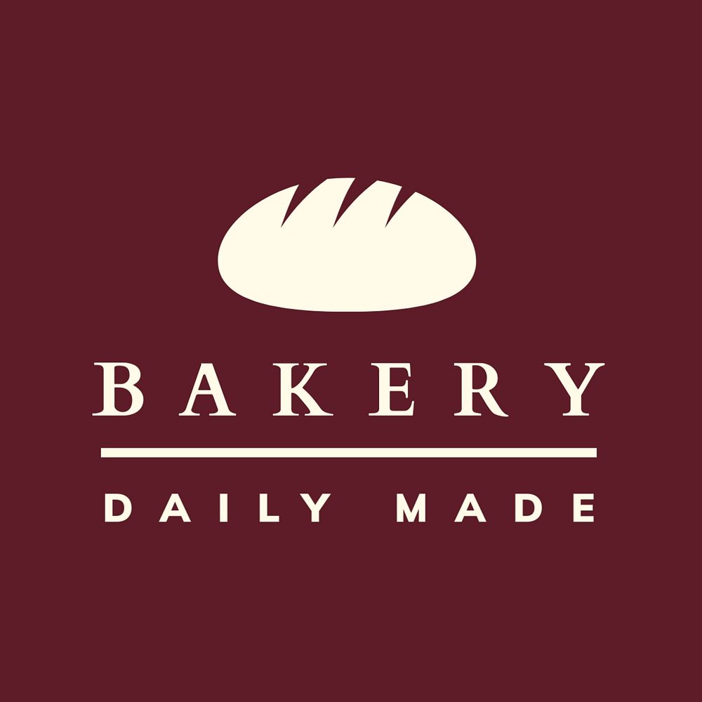 Bakery logo business template, editable design