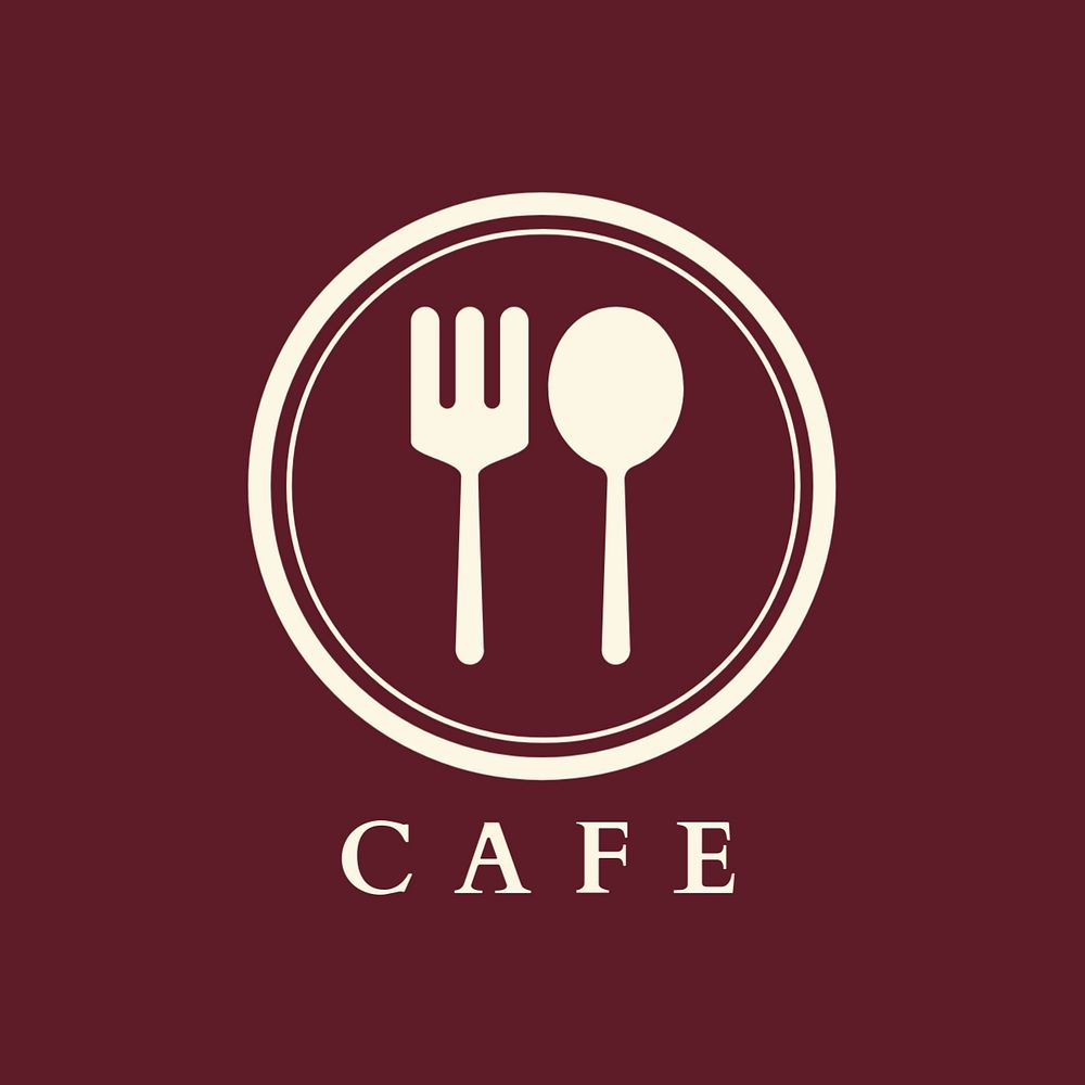 Cafe logo business template, editable design