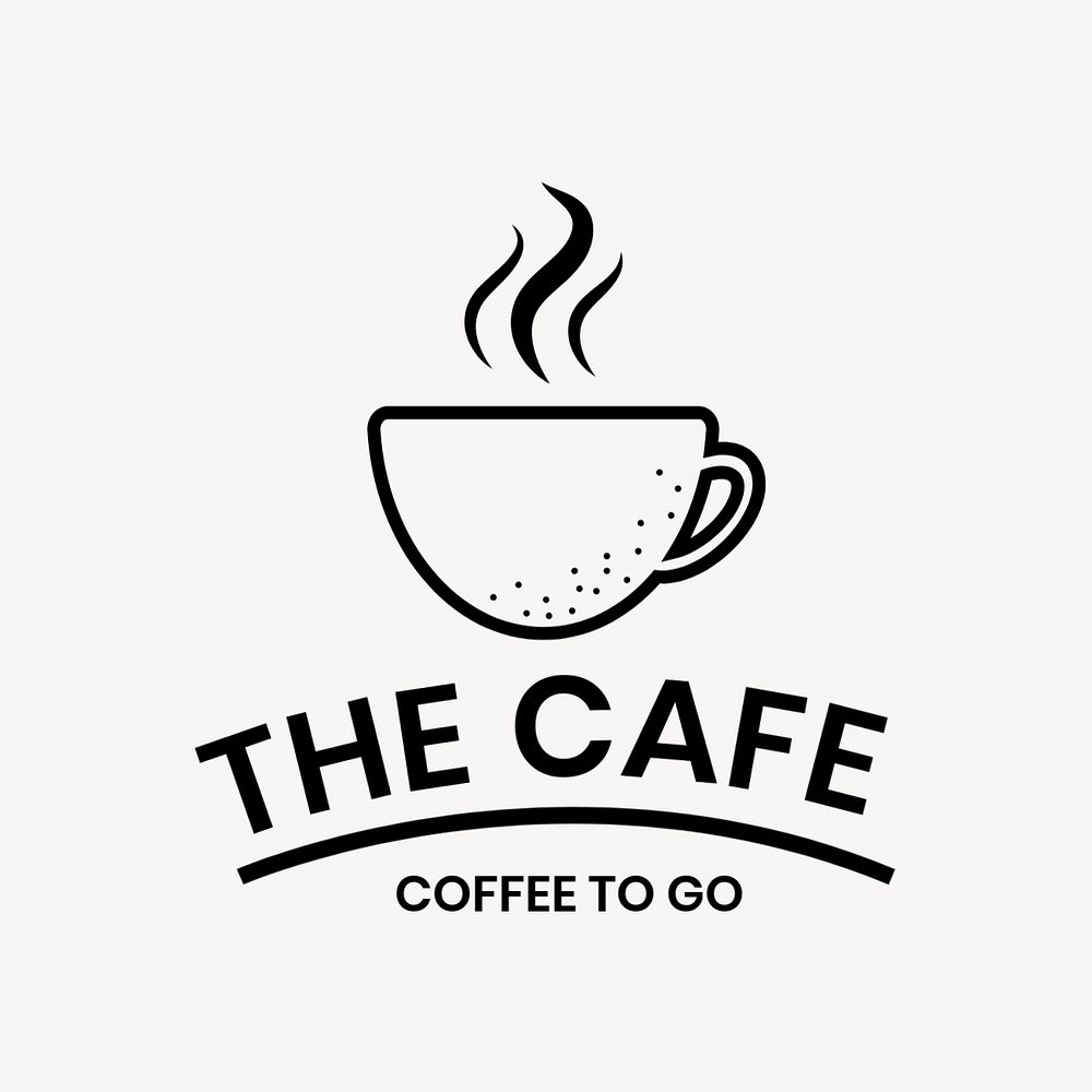 Cafe logo business template, editable design