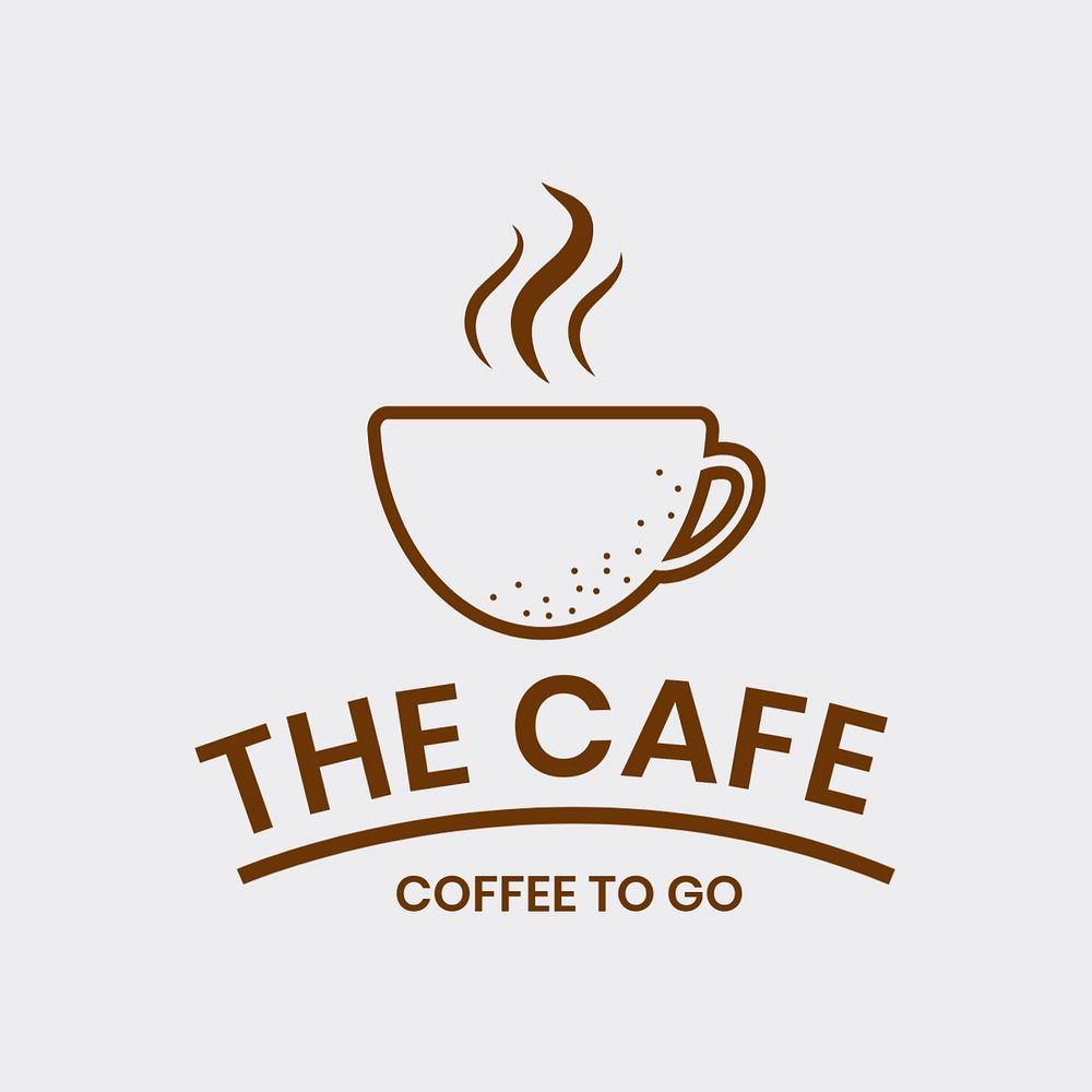 Cafe logo business template, editable design