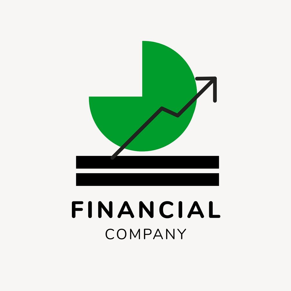 Financial company logo template, editable design