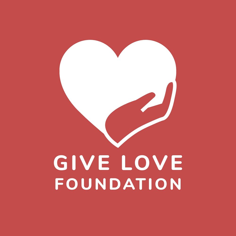 Charity logo template, volunteer, editable design