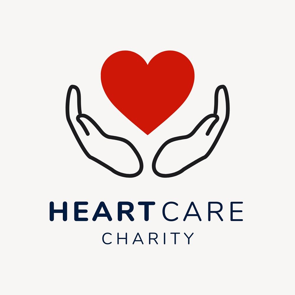 Charity logo template, volunteer, editable design