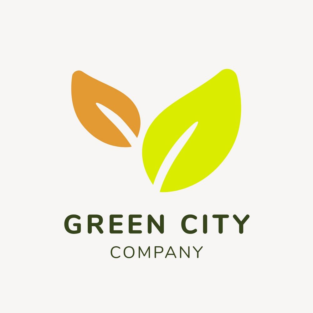 Eco-friendly company logo template, green minimal, editable design