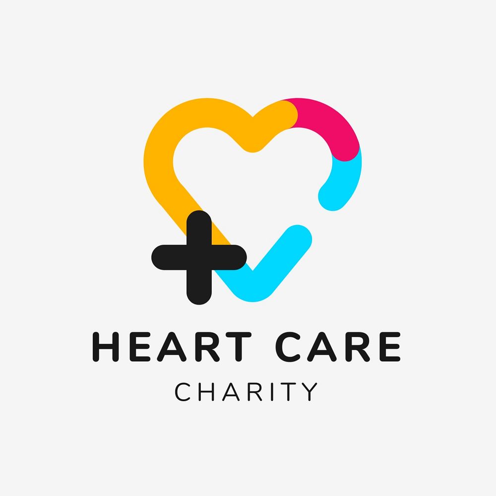 Charity logo template, volunteer, editable design