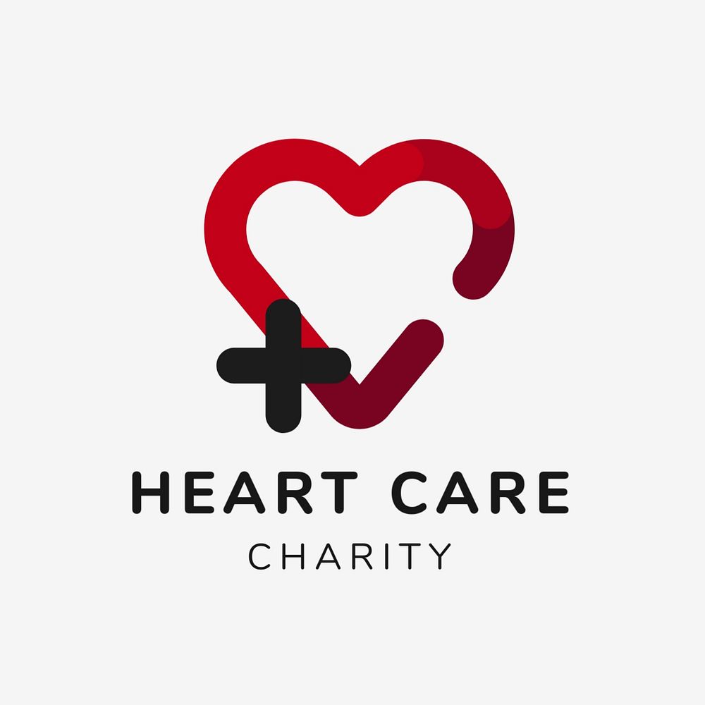 Charity logo template, volunteer, editable design