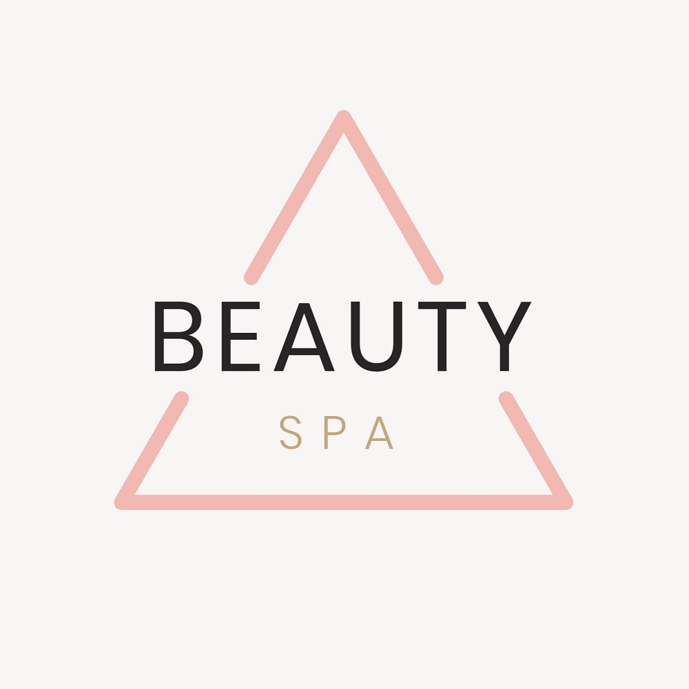 Beauty spa editable logo template, modern pink creative design