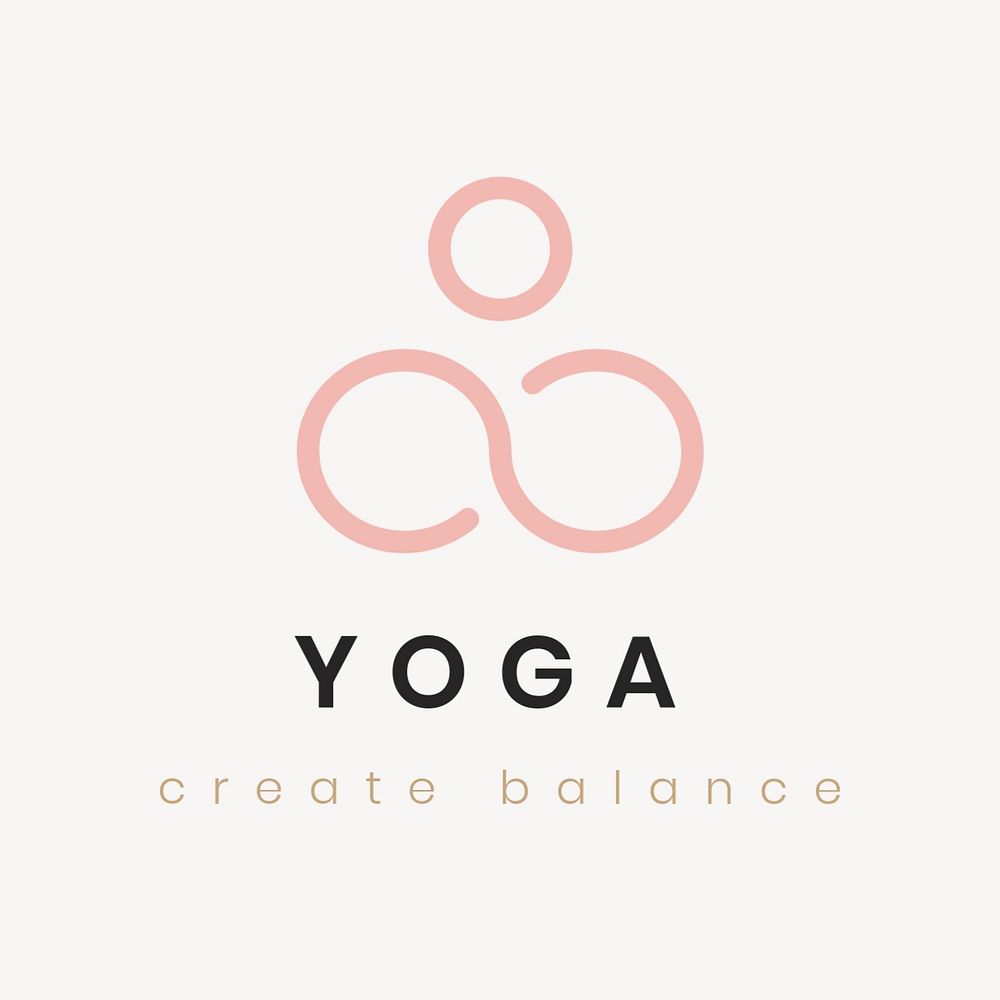 Wellness yoga logo template, modern professional editable design 