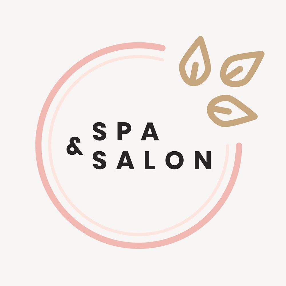 Beauty spa logo template, aesthetic editable design