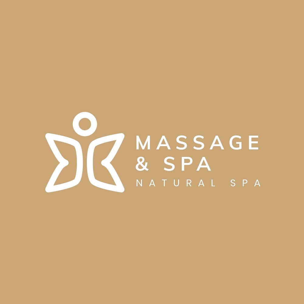 Spa center logo template, editable design