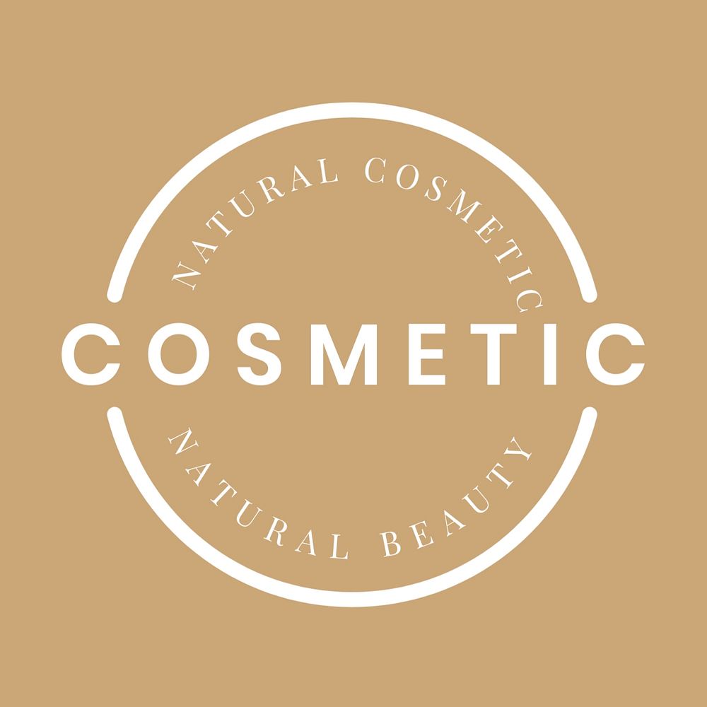 Cosmetic shop logo template, editable design