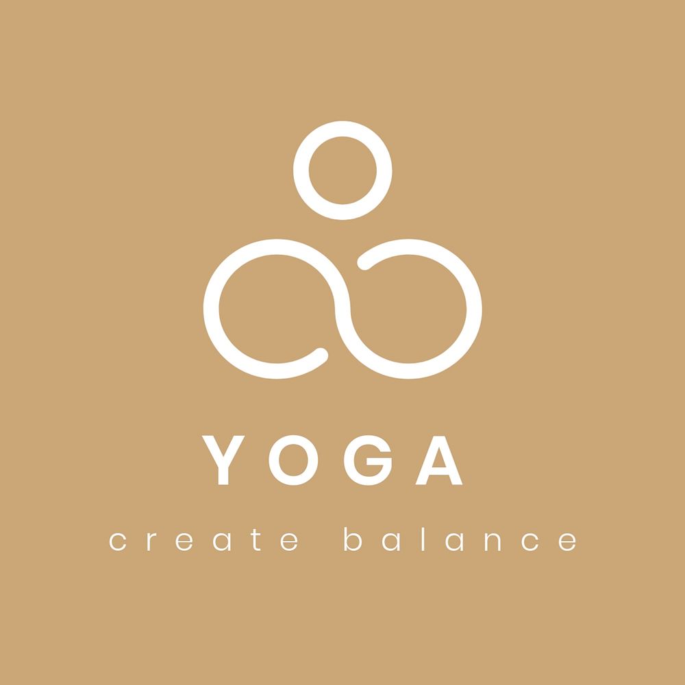 Yoga studio logo template, editable design