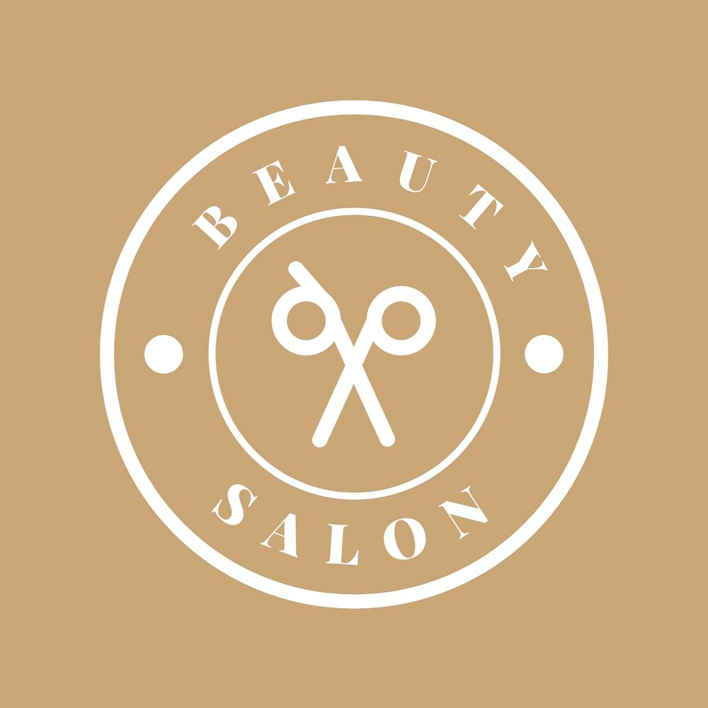 Beauty salon logo template, editable design